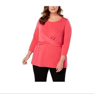 Alfani woman’s plus stretch crossover wrap top